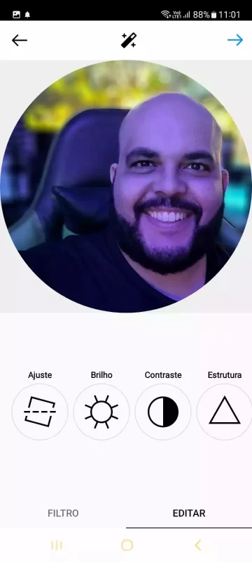 Como fazer a foto do perfil do Instagram girar editando para girar