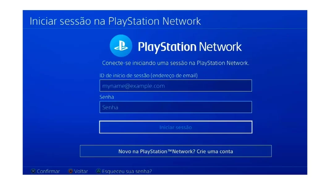 Como iniciar sessão na PlayStation network